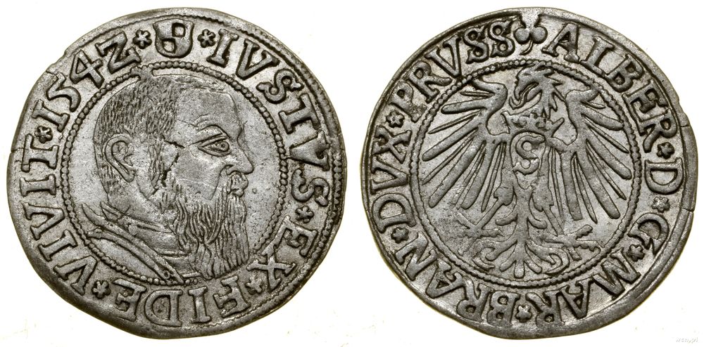 Prusy Książęce (1525–1657), grosz, 1542