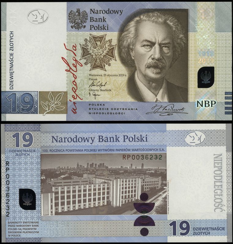 Polska, 19 złotych, 25.01.2019