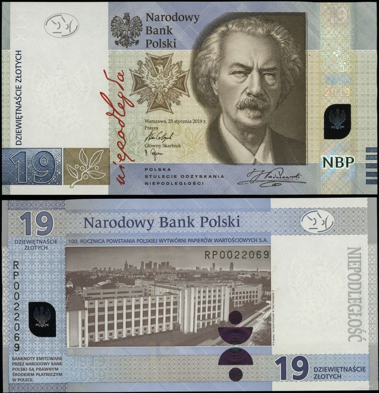 Polska, 19 złotych, 25.01.2019