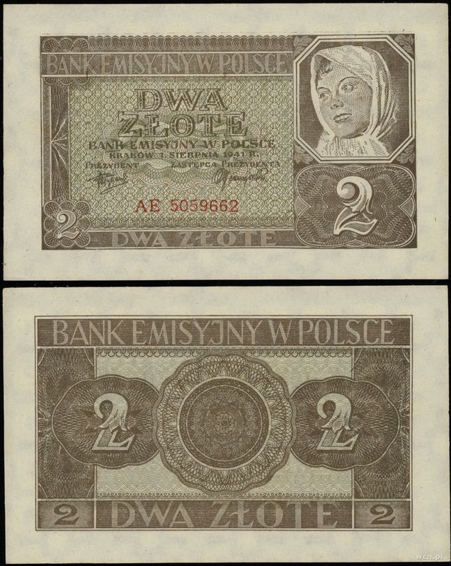 Polska, 2 złote, 1.08.1941