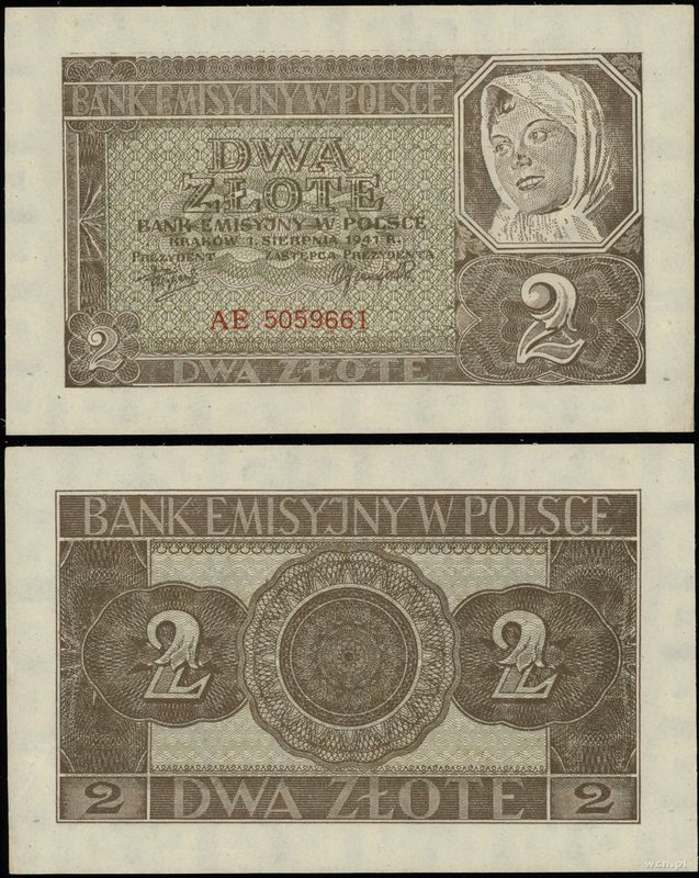 Polska, 2 złote, 1.08.1941