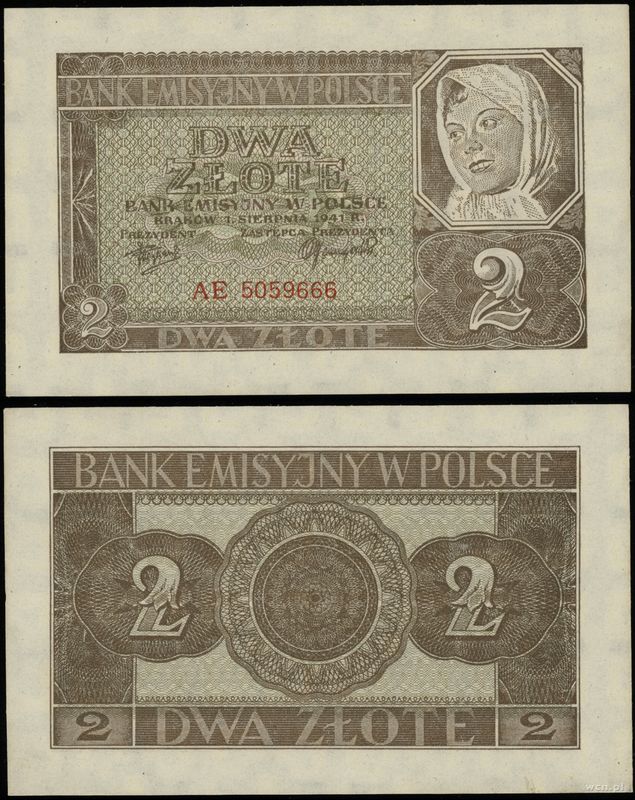 Polska, 2 złote, 1.08.1941