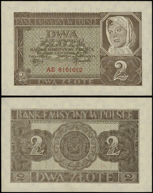 Polska, 2 złote, 1.08.1941