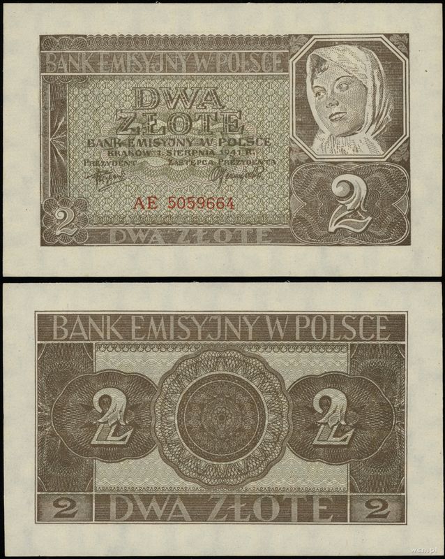 Polska, 2 złote, 1.08.1941