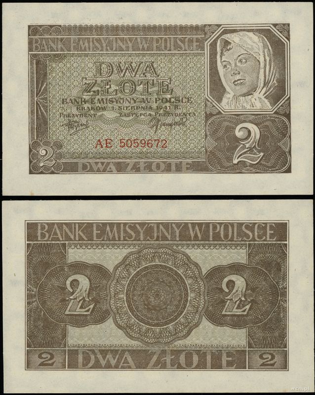 Polska, 2 złote, 1.08.1941