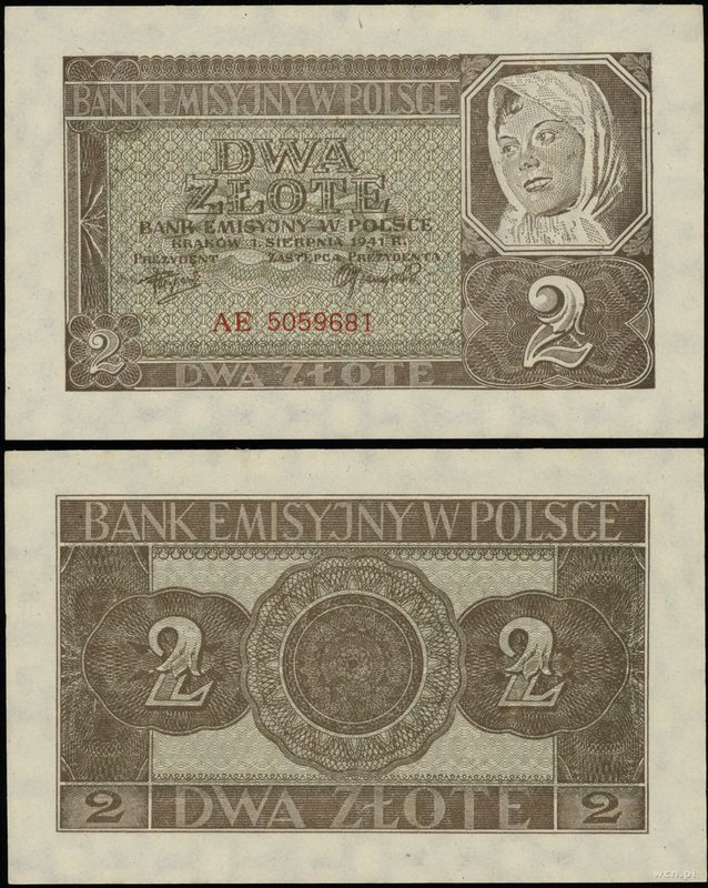Polska, 2 złote, 1.08.1941