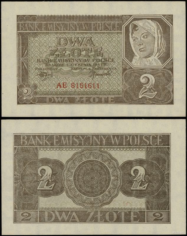 Polska, 2 złote, 1.08.1941