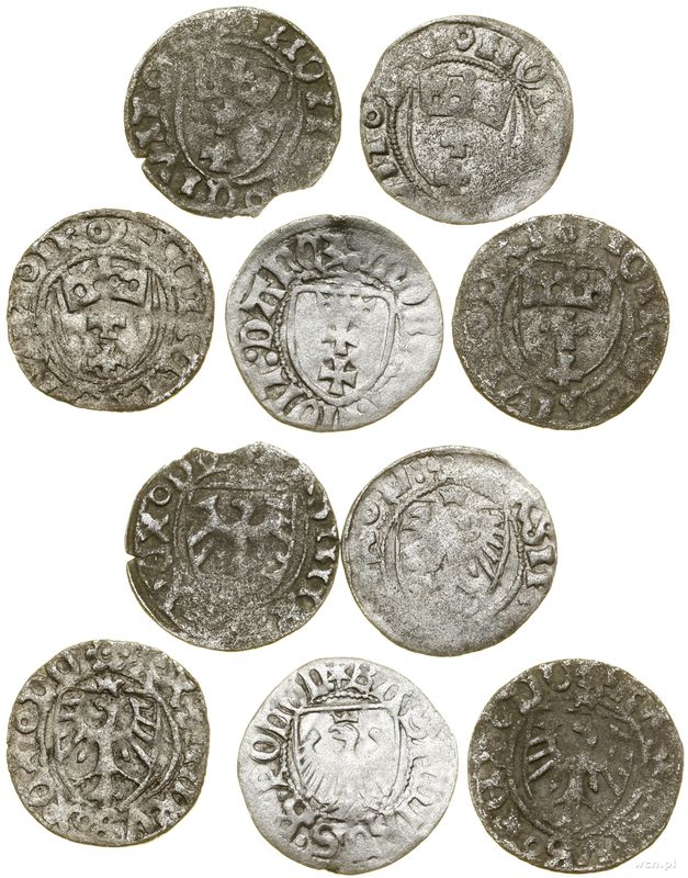 Polska, zestaw 5 x szeląg