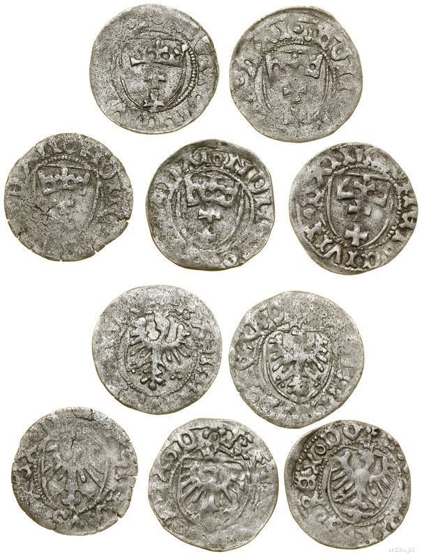 Polska, zestaw 5 x szeląg