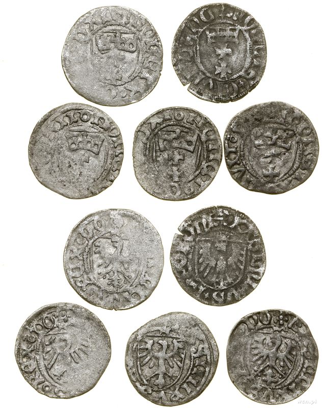 Polska, zestaw 5 x szeląg