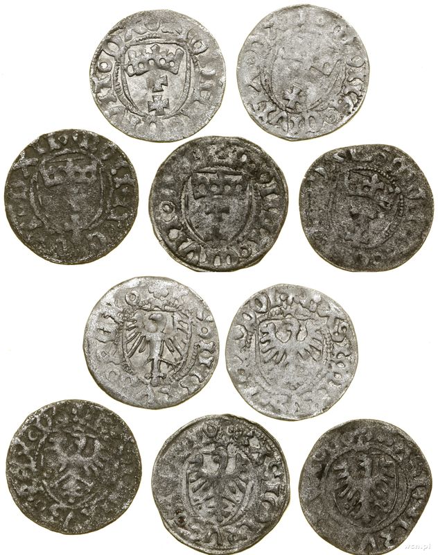 Polska, zestaw 5 x szeląg