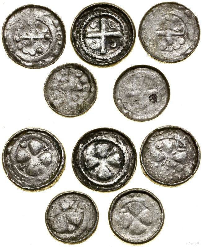 Niemcy, zestaw 5 x denar krzyżowy, X/XI w.