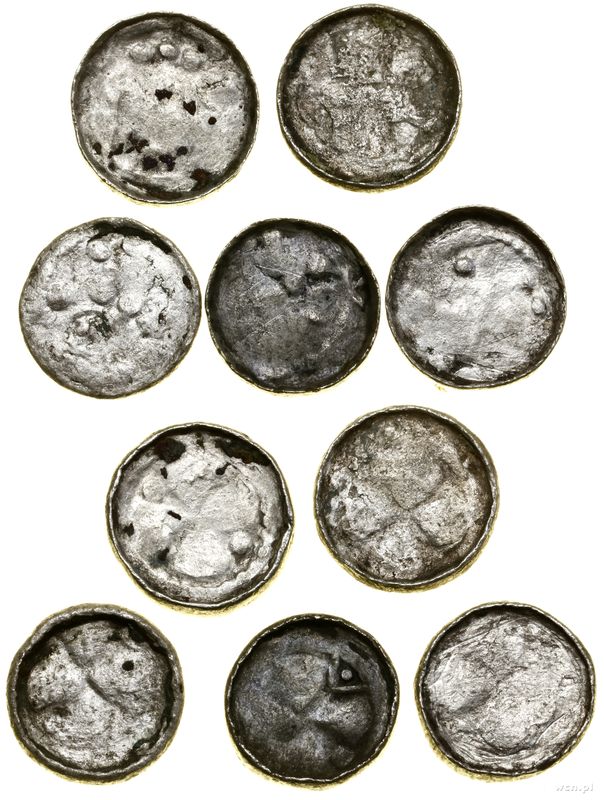 Niemcy, zestaw 5 x denar krzyżowy, X/XI w.