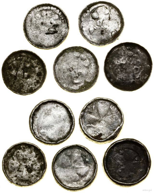 Niemcy, zestaw 5 x denar krzyżowy, X/XI w.