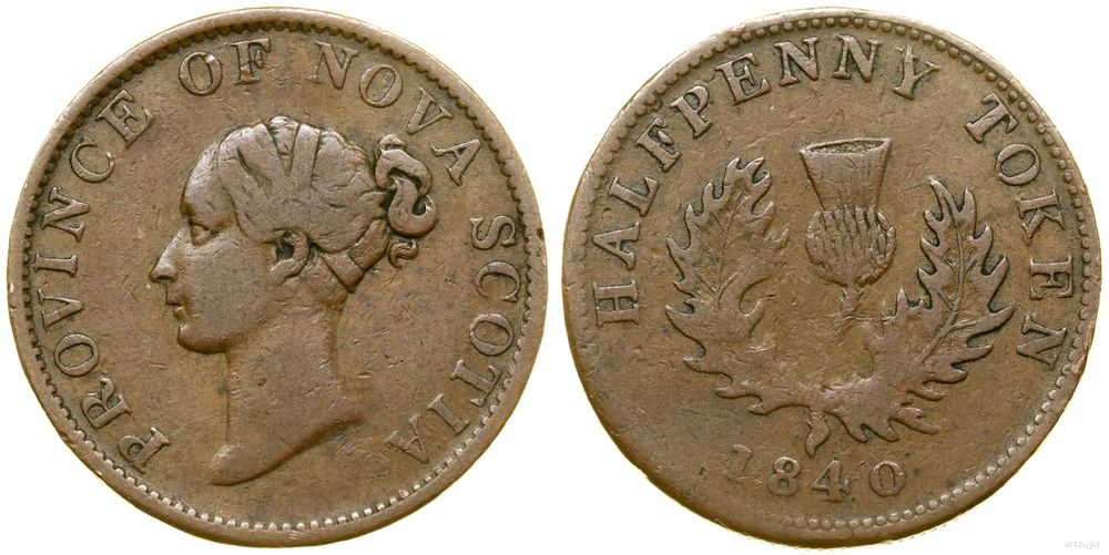 Kanada, 1/2 pensa, 1840