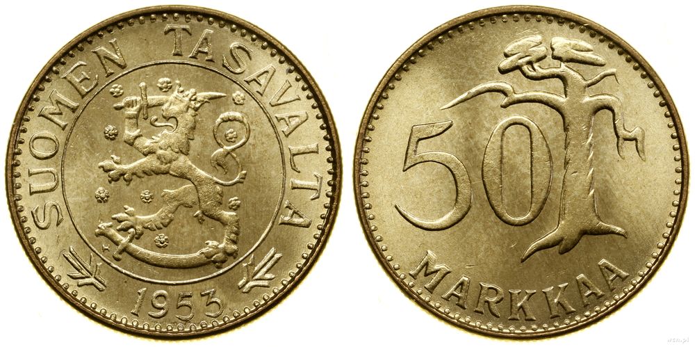 Finlandia, 50 marek, 1953