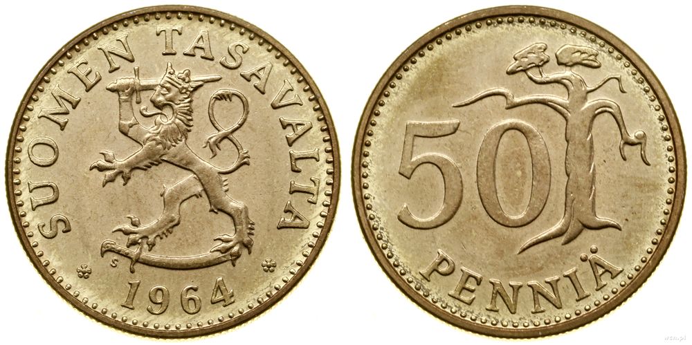 Finlandia, 50 penni, 1964