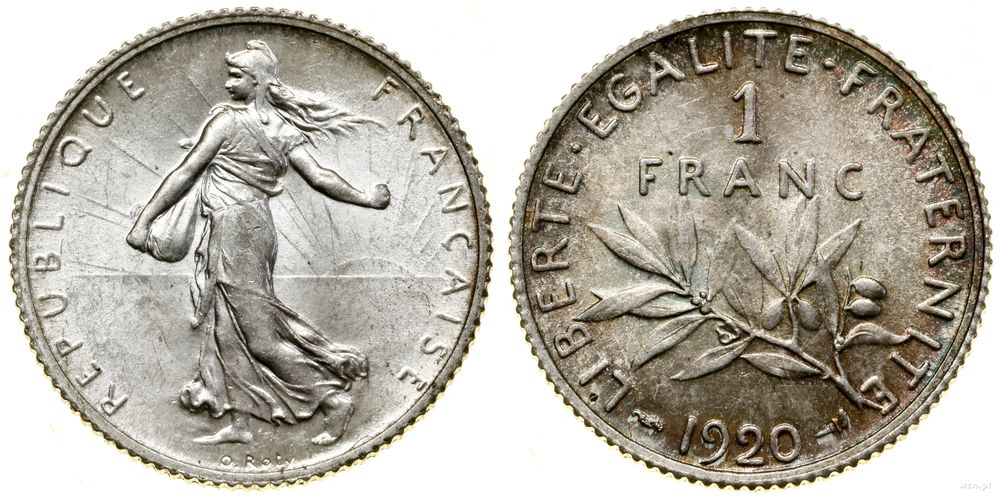Francja, 1 frank, 1920