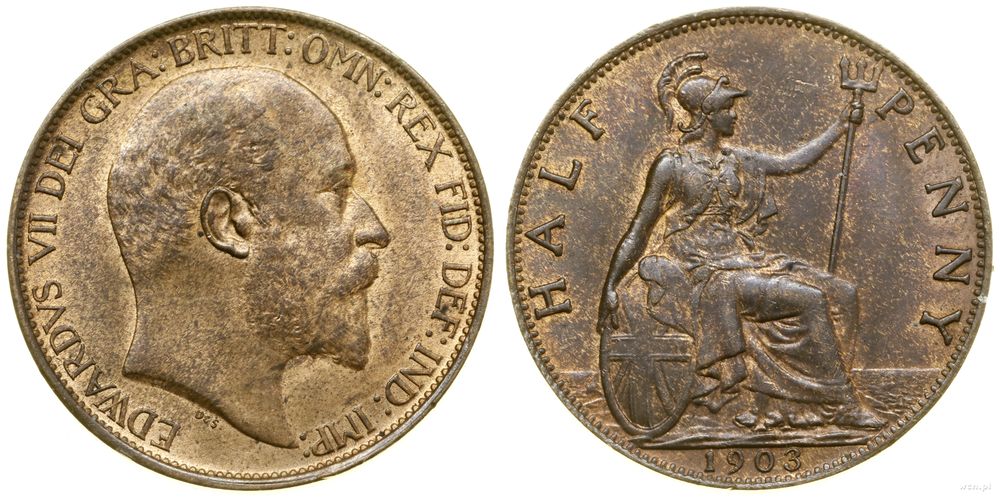 Wielka Brytania, 1/2 pensa, 1903
