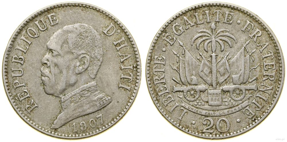 Haiti, 20 centymów, 1907