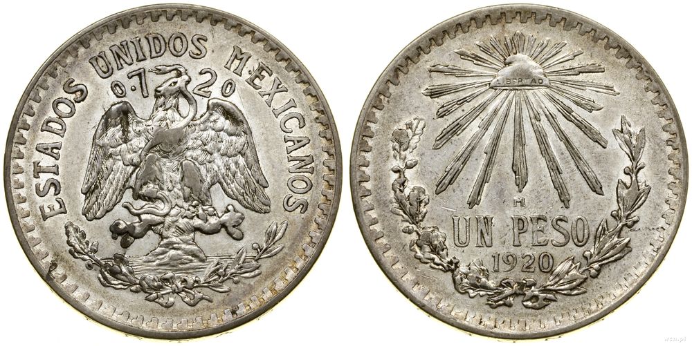 Meksyk, peso, 1920