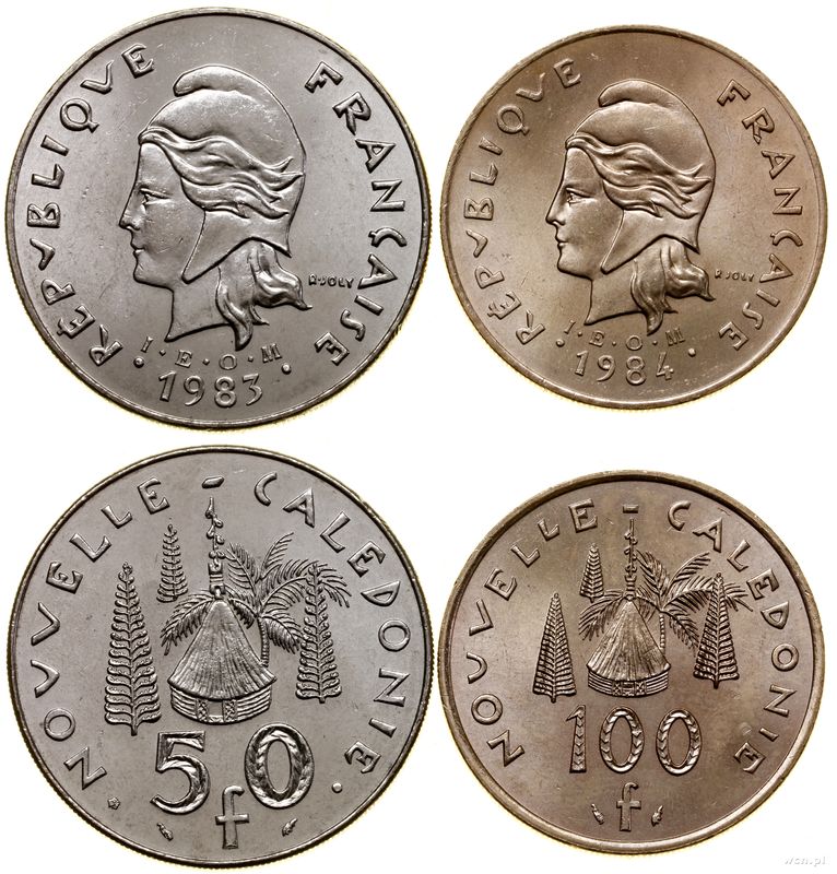 Nowa Kaledonia, zestaw 2 monet