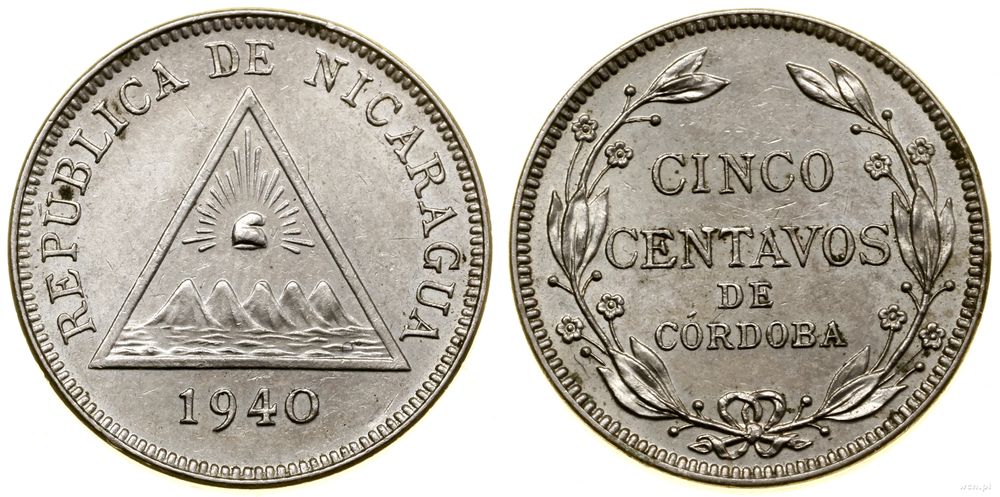 Nikaragua, 5 centavo, 1940