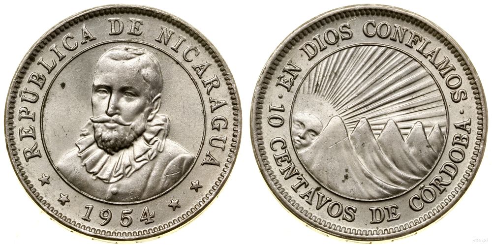 Nikaragua, 10 centavo, 1954