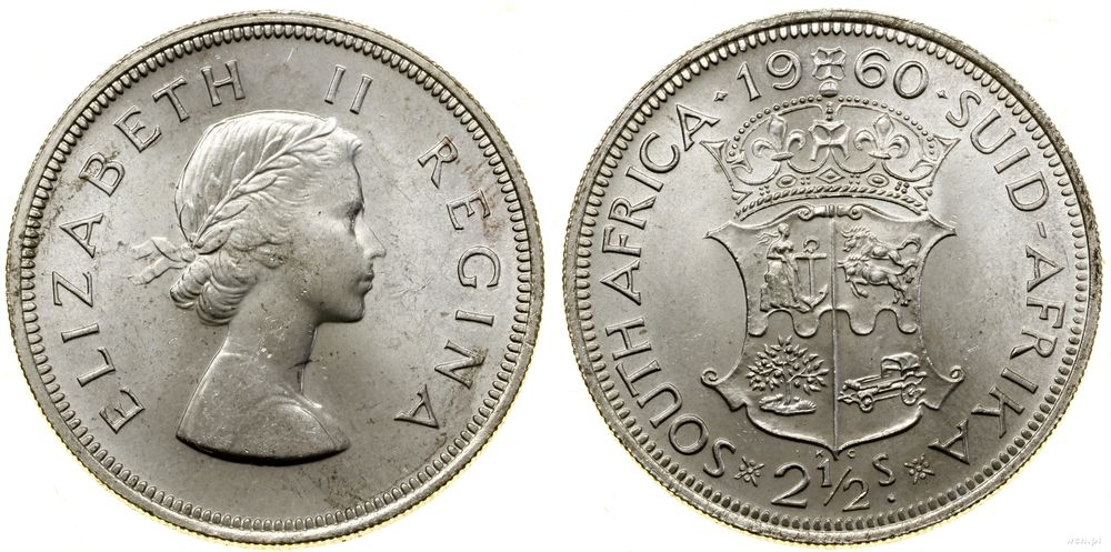 Republika Południowej Afryki, 2 1/2 szylinga, 1960