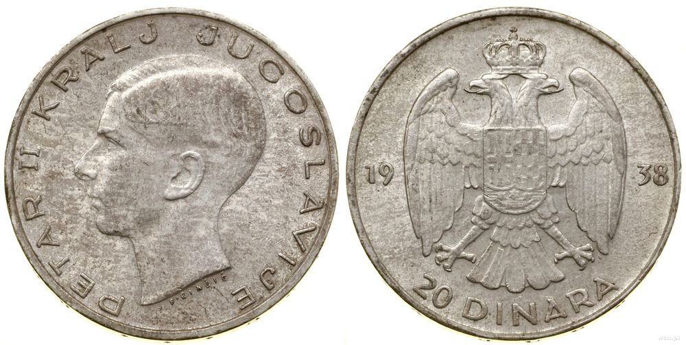 Jugosławia, 20 dinarów, 1938