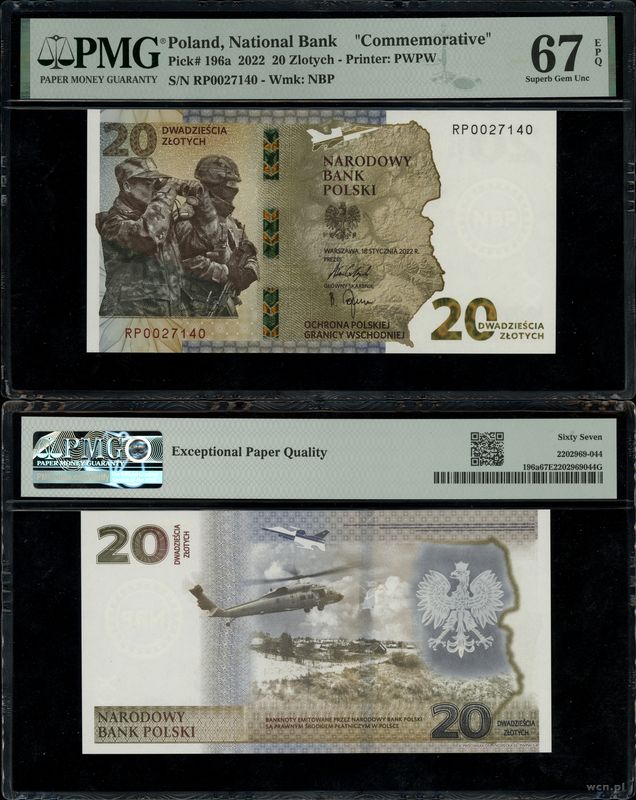 Polska, 20 złotych, 18.01.2022