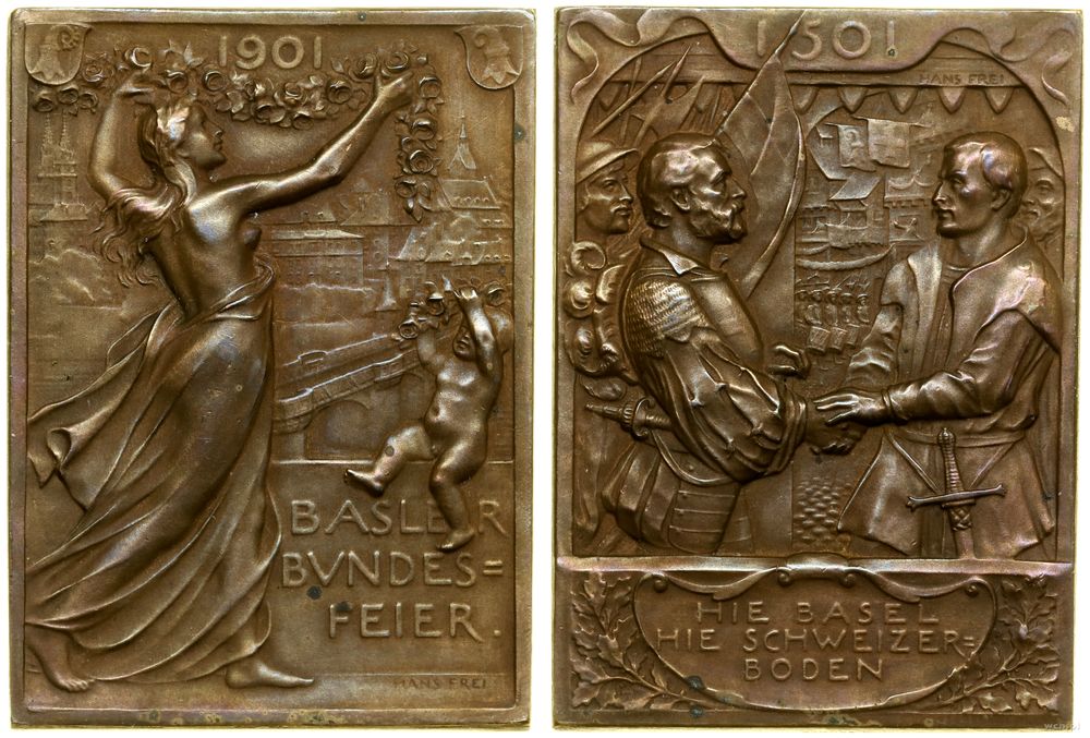 Szwajcaria, medal pamiątkowy, 1901