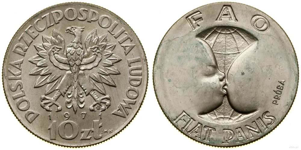Polska, 10 złotych, 1971