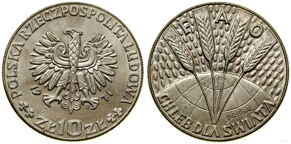 Polska, 10 złotych, 1971