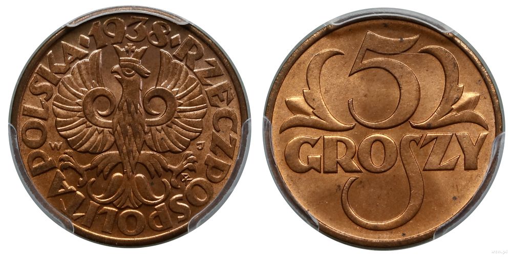 Polska, 5 groszy, 1938