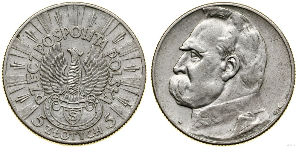 Polska, 5 złotych, 1934 S