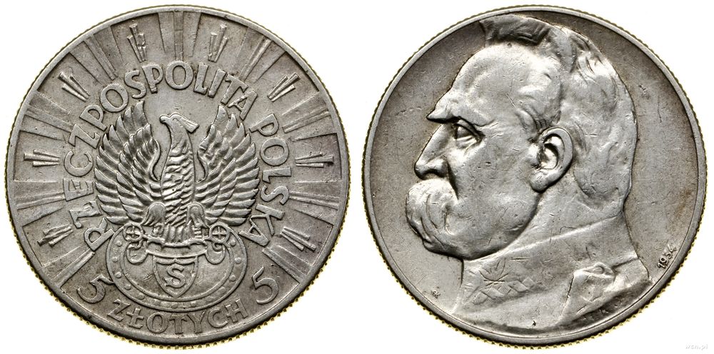 Polska, 5 złotych, 1934 S