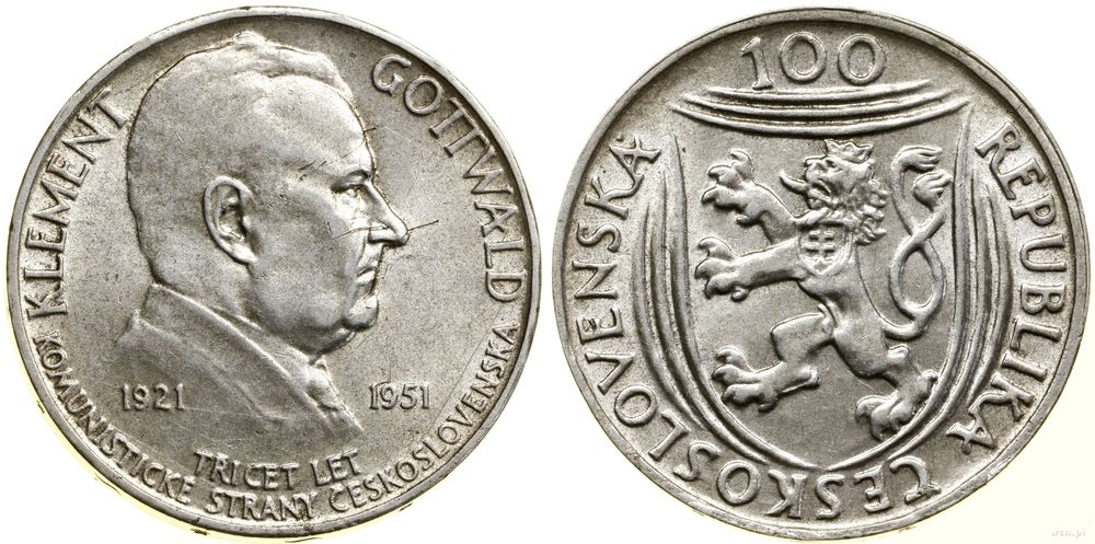 Czechosłowacja, 100 koron, 1951