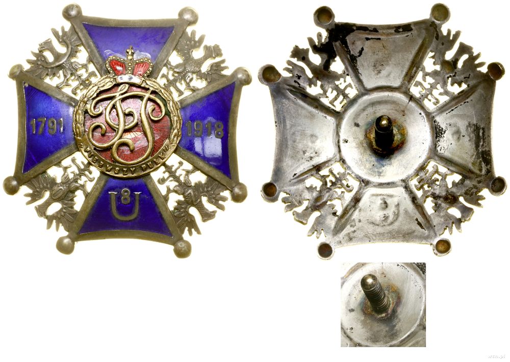 Polska, 8. Pułk Ułanów Ks. Józefa Poniatowskiego – oficerska odznaka pamiątkowa (KOPIA)