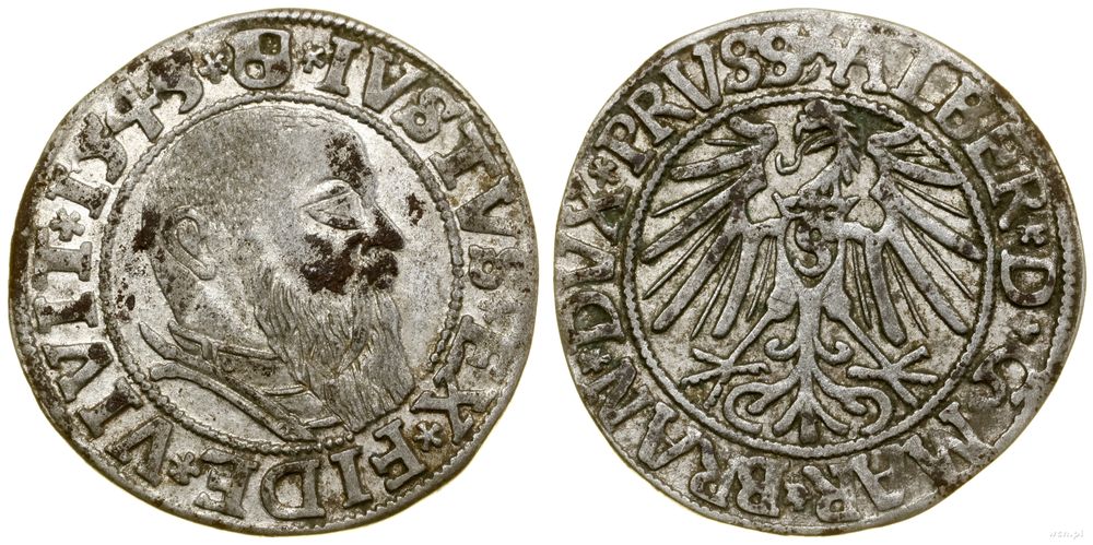 Prusy Książęce (1525–1657), grosz, 1543