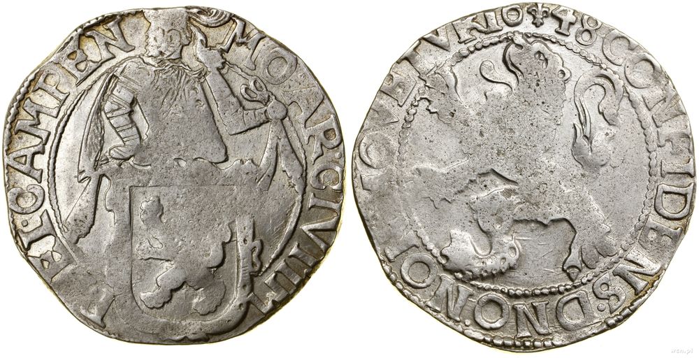 Niderlandy, talar lewkowy (Leeuwendaalder), 1648