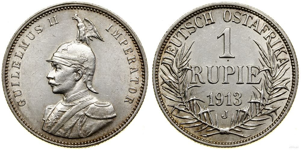 Niemcy, 1 rupia, 1913 J