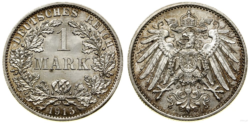 Cesarstwo Niemieckie, 1 marka, 1915 A