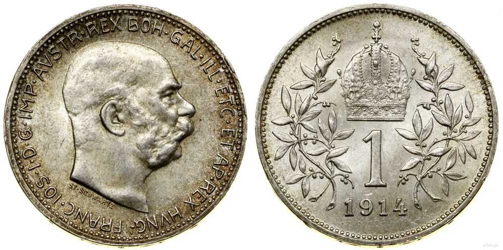 Austria, 1 korona, 1914