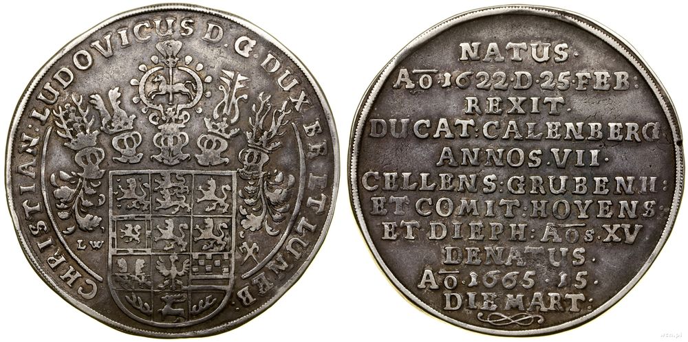 Niemcy, talar pośmiertny, 1665