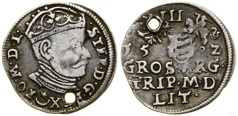 Polska, trojak, 1582