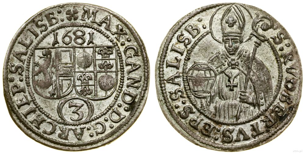 Austria, 3 krajcary, 1681