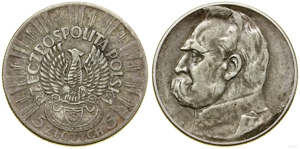 Polska, 5 złotych, 1934 S