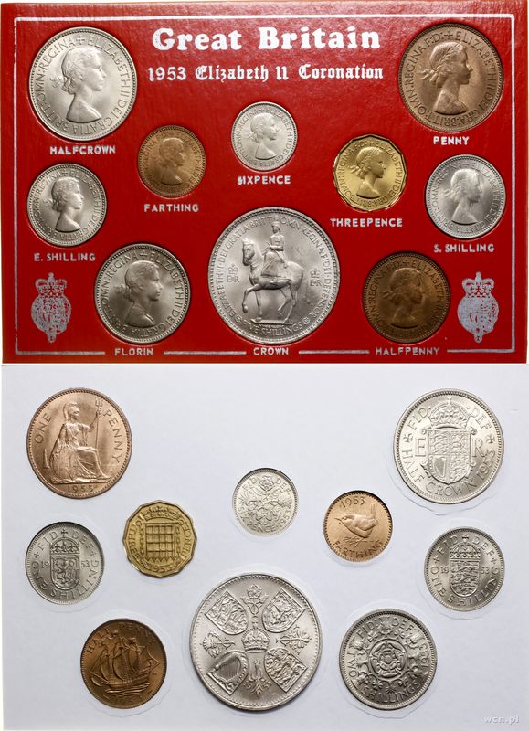 różne, zestaw różnych monet w pamiątkowych opakowaniach