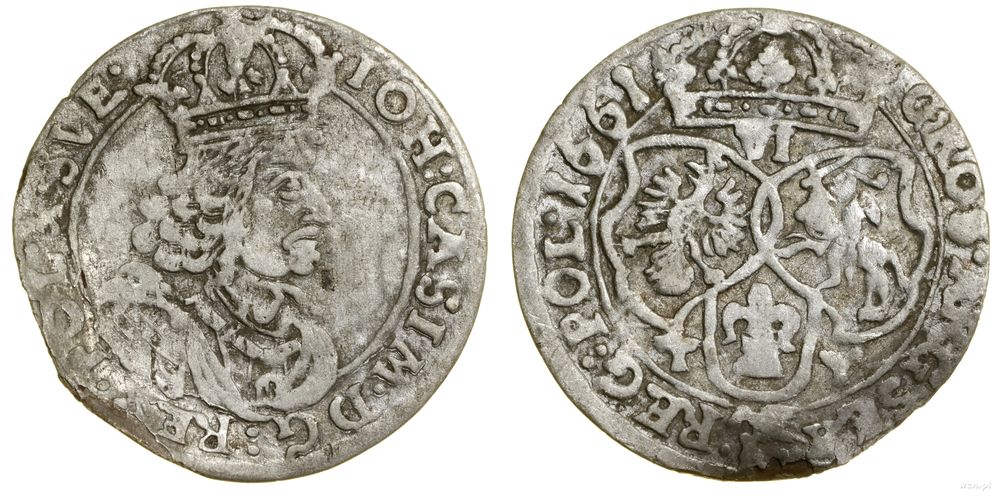 Polska, szóstak, 1661 TT